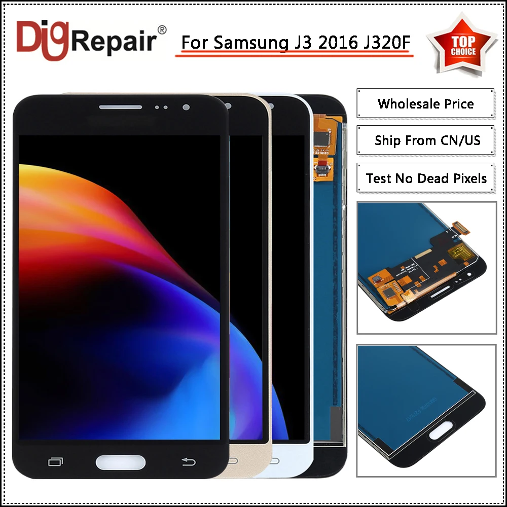 

For Samsung Galaxy J3 2016 Screen J320 J320F J320M LCD Display Digitizer Touch Screen Assembly Parts For Samsung j3 2016 Display