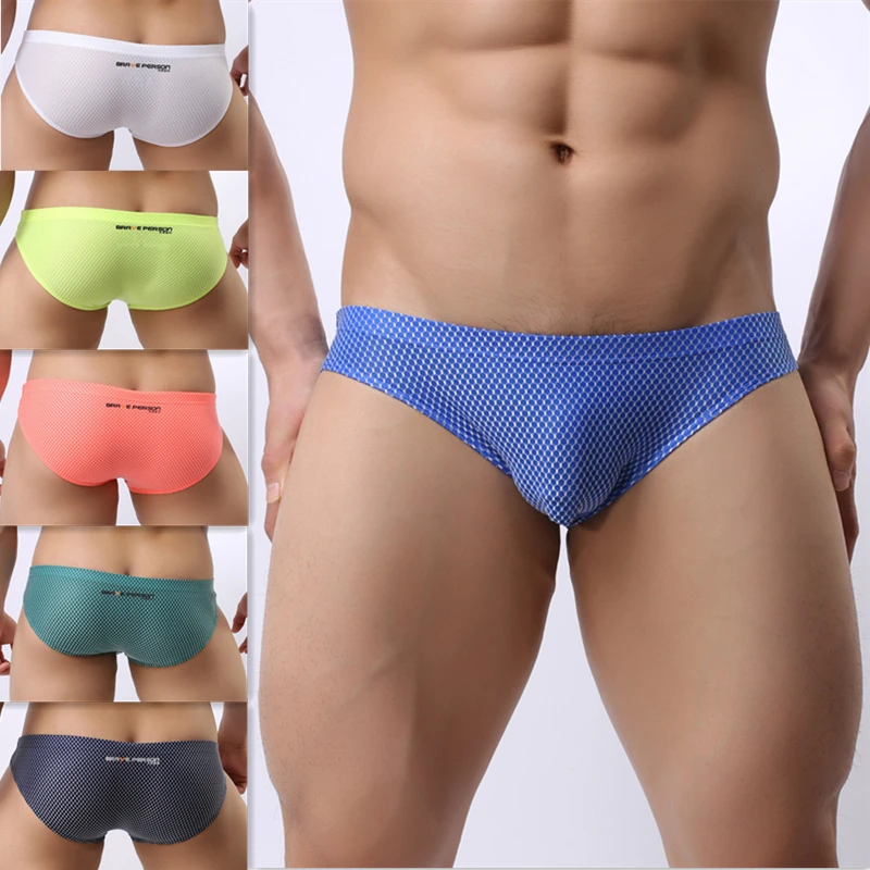 

BRAVE PERSON Brand Men Swimwear Gay Swimsuits Swim Briefs Bikini Sexy Men's Swimming Trunks Surf Board Shorts Batihing B1151