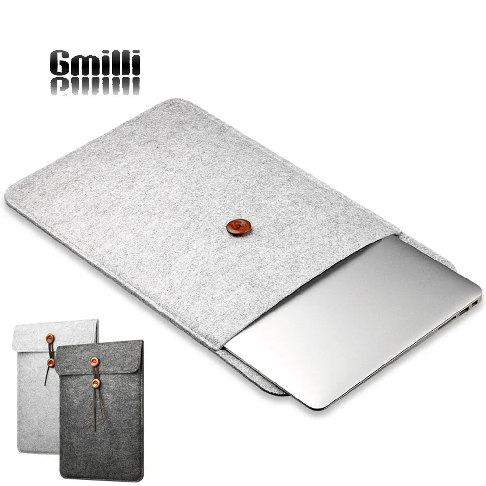 Шерстяной фетровый кейс для ноутбука сумка чехол мужчин и женщин MacBook Air Pro retina 13