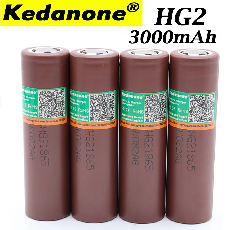 2020 100% Оригинальная 18650 батарея HG2 3000 mah 3 7 v аккумуляторная для литиевая