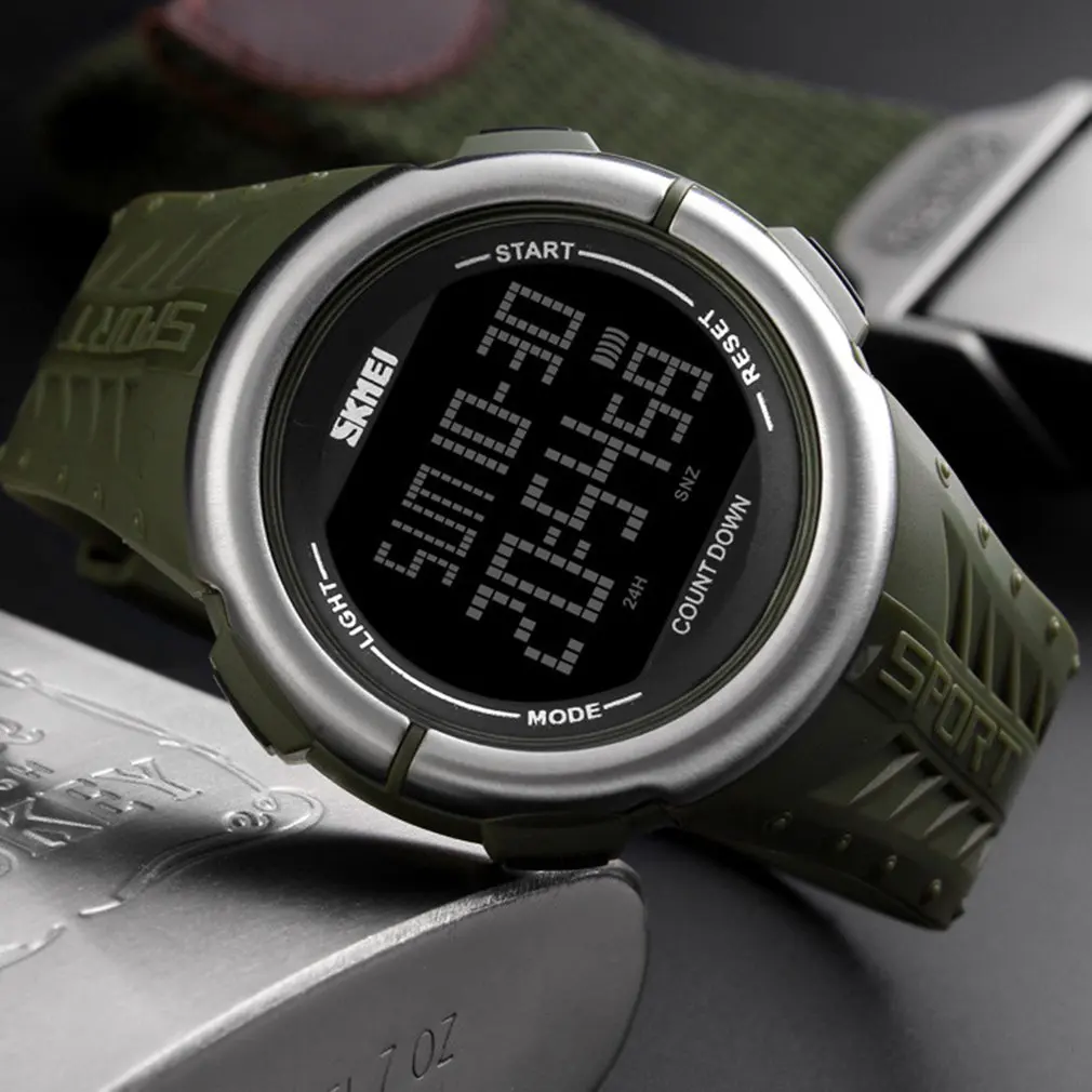 SKMEI Watch Men Outdoor Fashion Multi-function Electronic Watch Outdoor Luminous Waterproof Men's Led Watches Relogio