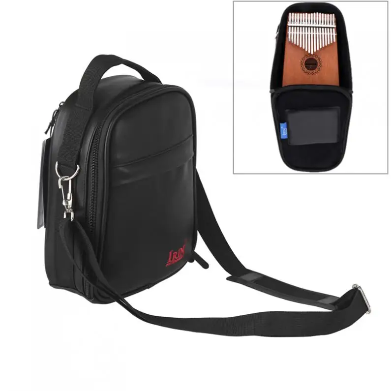 

Universal Kalimba PU Leather Storage Bag 17 / 15 / 10 Key Thumb Piano Mbira Soft Case Cotton Thickening Shoulder Portable Bag