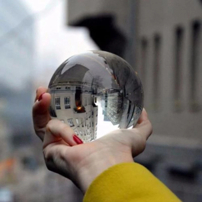 

Pure Water 40mm 50mm Round Glass Artificial Crystal Ball Or Base Photography Decor Clear Quartz Healing Ball Sphere Manipulation