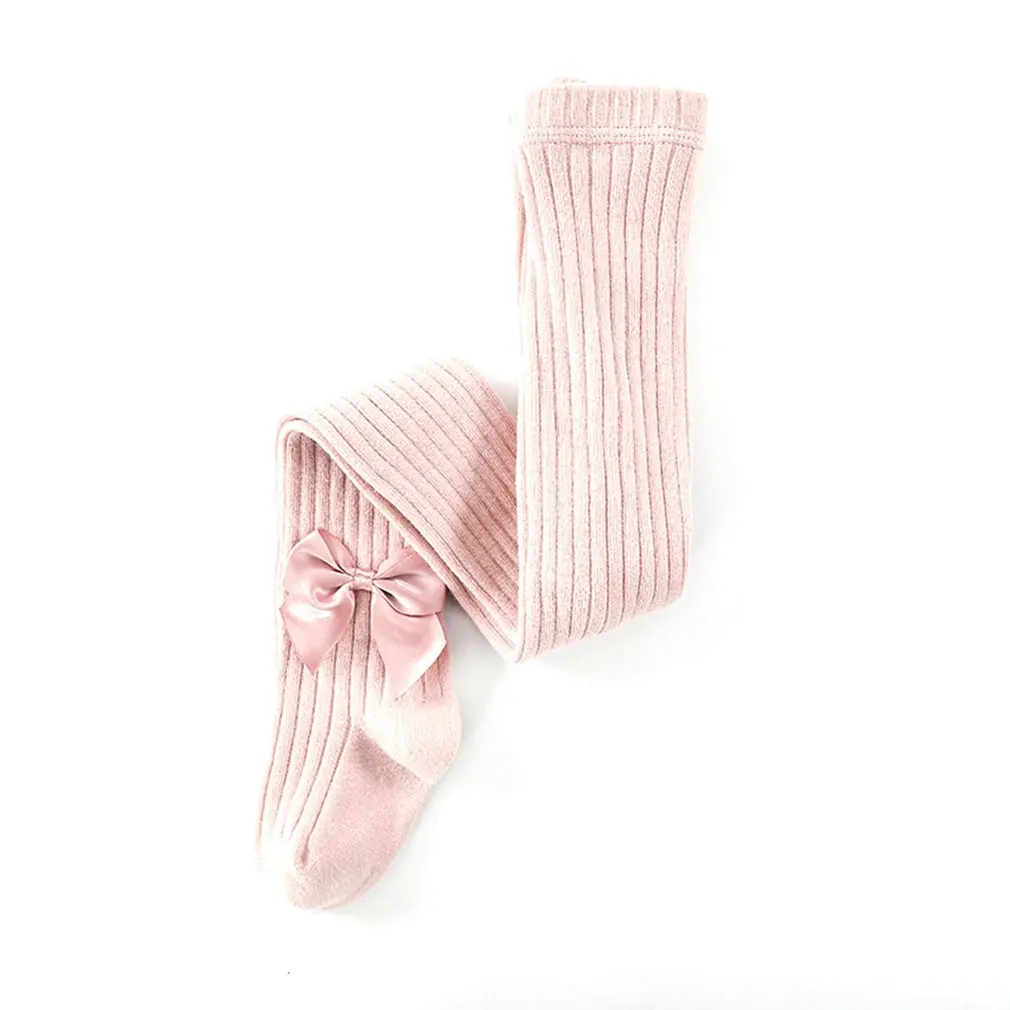 

Winter Autumn Children Girls Leggings Lovely Cute Bow Design Combed Cotton Comfortable Toddler Pantyhose Leggings
