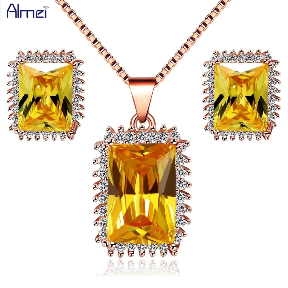 Almei Women Rose Gold Color Rectangle 