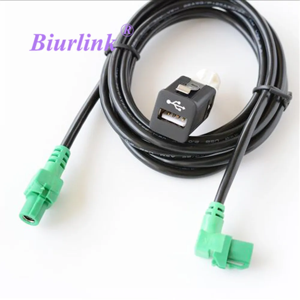Biurlink Car Glove Box Auxiliary USB Adapter USB Kit for BMWin Cables