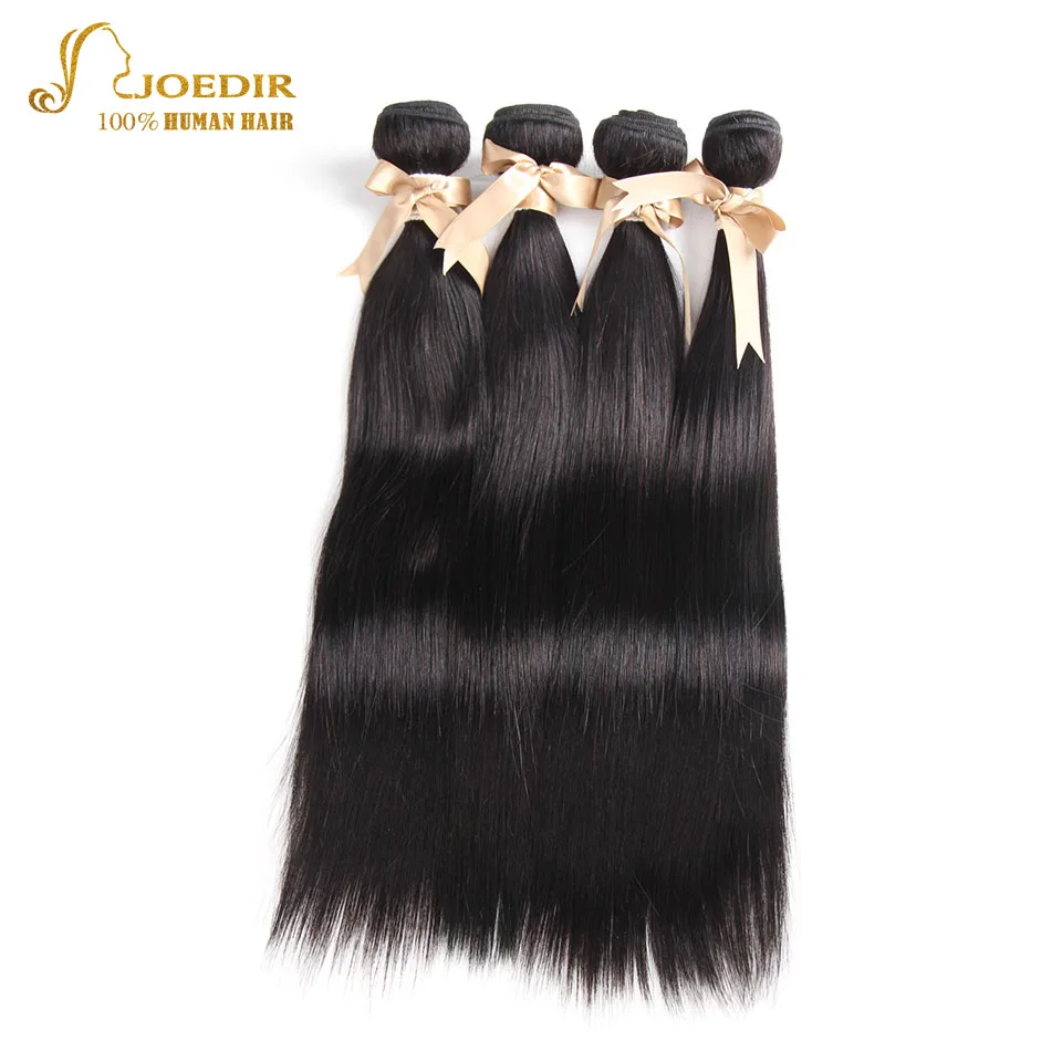 Lekker прямые волосы пучки индийские Yaki шиньон пучки 100% человеческие волосы 4 шт волосы для наращивания 8-26 натуральный черный
