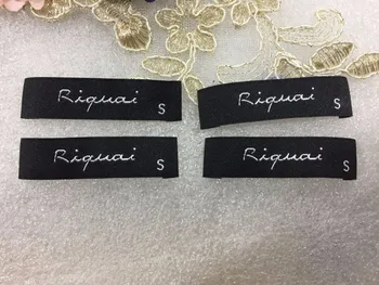 

Free shipping Customized (1000pcs/lot) garment clothing tags /Woven Labels/ custom clothing labels/main labels/damask label