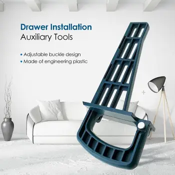 

1Pcs Drawer Track Installation Jig Auxiliary Positioning Holder Drawer Slide Jig Auxiliary Tools Woodworking Tools