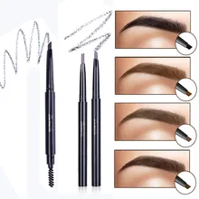 6 цветов, двухконцевые автоматические карандаши для бровей, водонепроницаемые, стойкие коричневые пигменты, брови, тату, макияж, карандаш для бровей, косметика