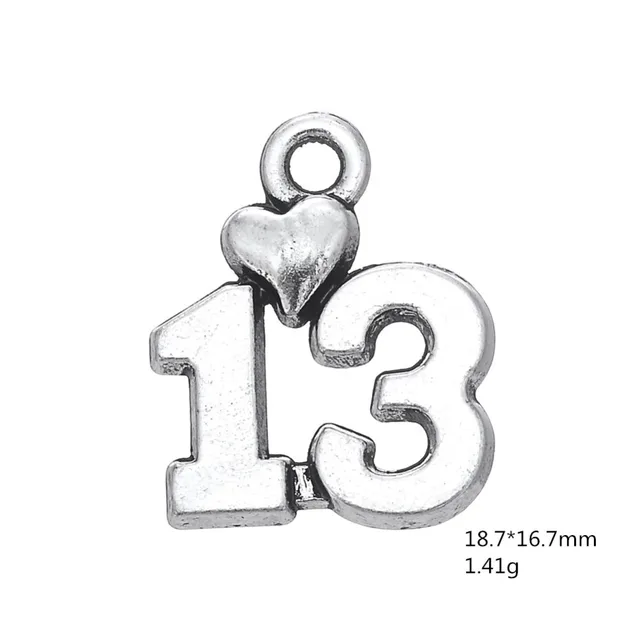 Nowy 2021 gładka miłość 13 z sercem charm bransoletki dla kobiet tanie tanio Ze stopu cynku CN (pochodzenie) Unisex moda WISIORKI