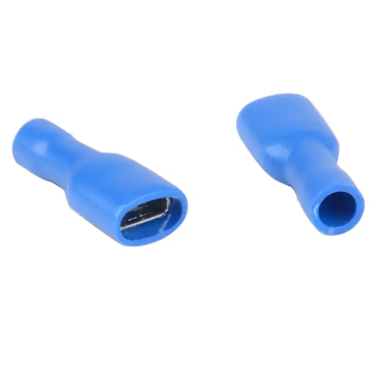 20pcs Insulated Female Spade Connector Blue Electrical Wire Terminals