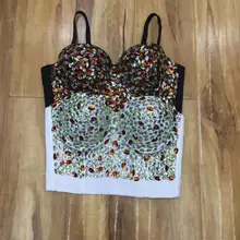 4 стиля, сексуальные топы с бисером, модные топы знаменитостей, высокое качество