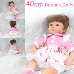 40 см силиконовая кукла Reborn Baby, Мягкая Реалистичная кукла-младенец, игрушка для матери и ребенка, этническая кукла для детей, подарки на день