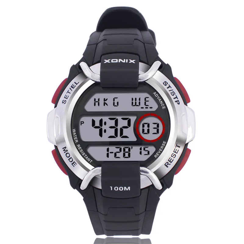 Бренд Прохладный человек для мальчиков 100 м Водонепроницаемый Спорт цифровой многофункциональный Плавание Дайвинг часы отличный подарок
