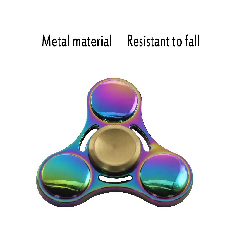 

EDC Toy Hand Spinner Red Copper Metal Tri Fidget Spinner For ADHD Anti Stress New Year Gift Toys Gift Man Finger Toys Tops