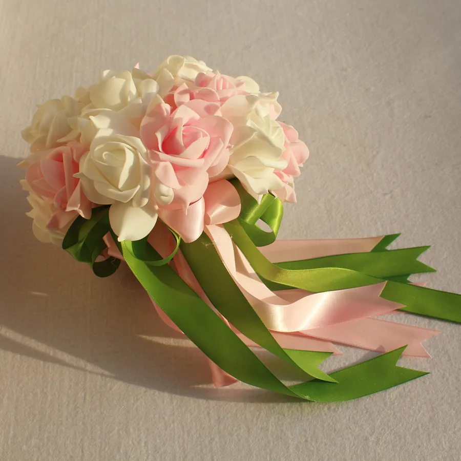 Beautiful Foam Roses Artificial Flower Bride Bouquet Party Decor