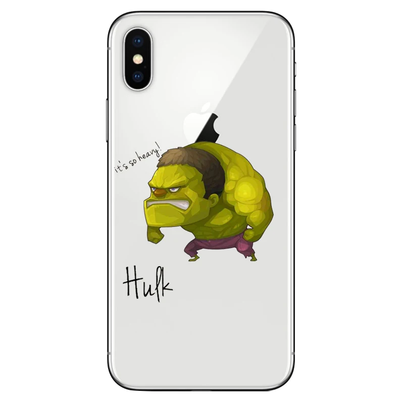 Funny Marvel Case Spiderman Joker Iron Man Batman for Apple iphone X 8plus 8 plus Silicone Soft Clear TPU Cover Fundas Capinha (8)