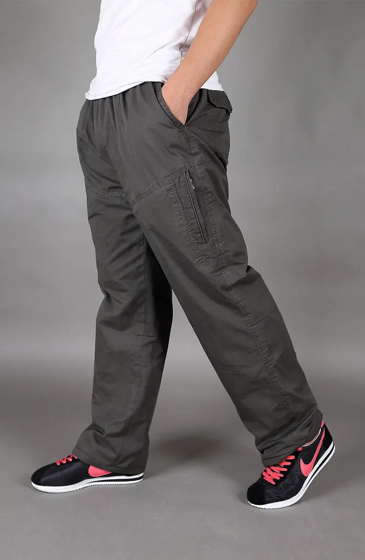 Новинка, мужские двухслойные зимние теплые мужские плотные штаны, флисовые военные армейские камуфляжные тактические хлопковые брюки, мешковатые штаны 6XL