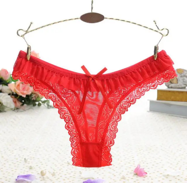 Sexy Lace Transparent Women Underwear Net Yarn G string-in Panties from ...