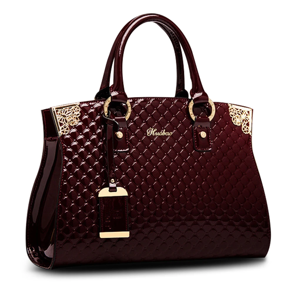 

Women Genuine Patent Leather Handbags Luxury Shoulder Crossbody Bag Luxury Designer Purse Satchel Messenger Bag Ladies Tote Bag