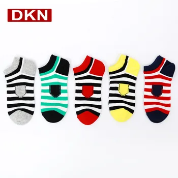 

2017 new summer Stripes Cotton Socks Man&women Shallow Mouth Comfortable Boat Socks Stripe Individuality Socks