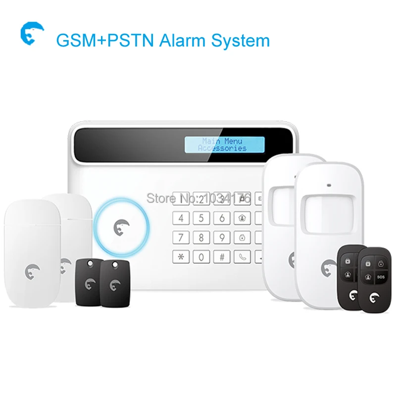 DIY all wireless alarm system kit 4 door contact 2 PIR motion detector etiger S4 set