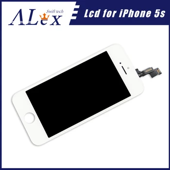 

10PCS LCD Screen For iphone 5s White Full Front Touch Screen Digitizer LCD Display Repair Assembly Replacement free DHL shipping