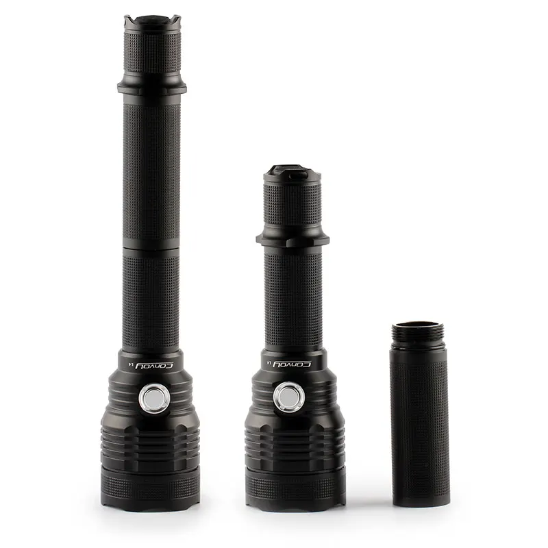 

Convoy L4 LED Flashligh Cree XM-L2 U2-1A side switch Tactical Flashlight (extension tube included) by 18650 Battery