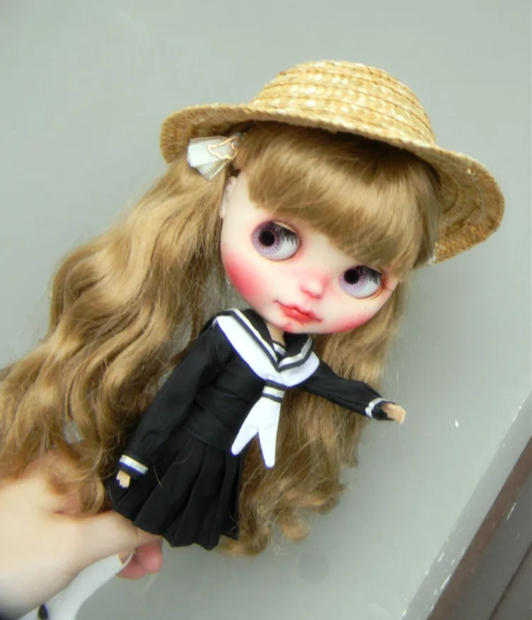 Соломенная шляпа для куклы Blyth pullip dal jerryberry 1/3 аксессуары для кукол BJD