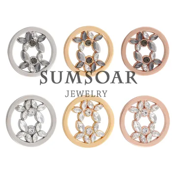 

Somsoar Jewelry Isabella Open Disc Large 33mm Coin for My Coin Holder Frame Pendant 10pcs/lot