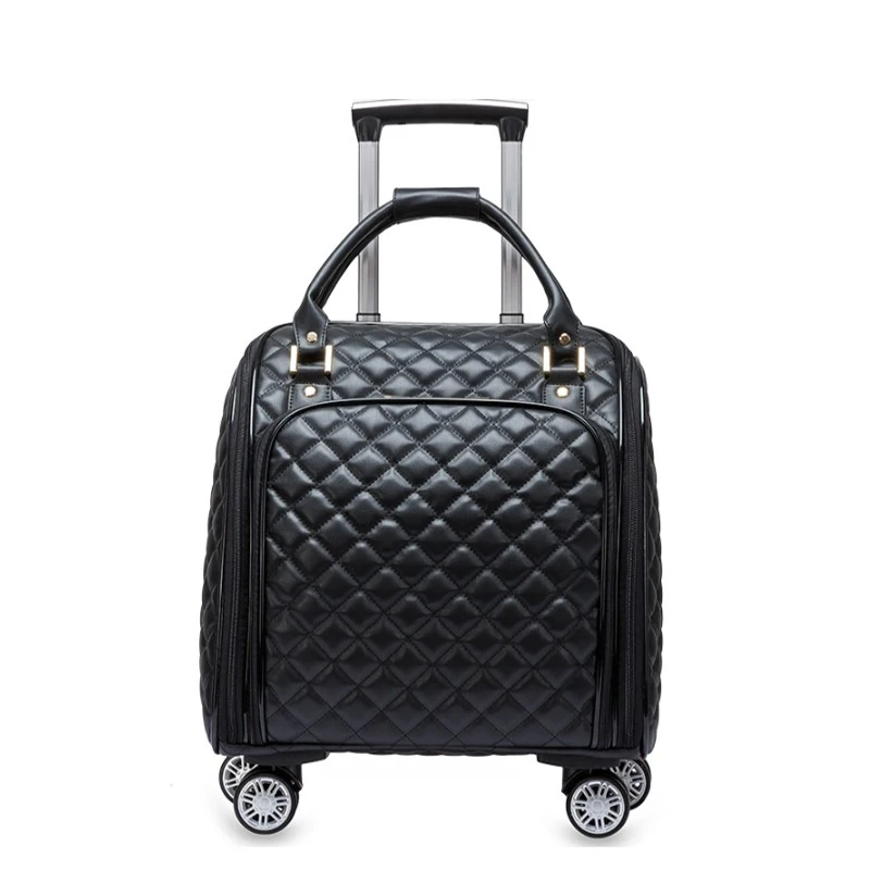 

CHENGZHI Women spinner travel hand Luggage 16" carry on trolley bag with wheels