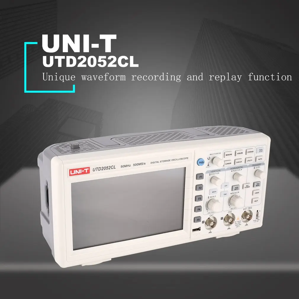 UNI-T UTD2052CL Digital Storage Oscilloscope 50MHz 2 Channels Record USB Waveform Generator Logic Analyzer Spectrum | Инструменты