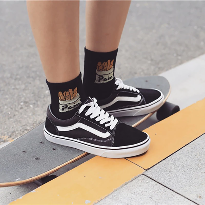 

3pairs Fashion men Pure Cotton Socks Animal Cartoon Character Short Socks Women's Patterned Ankle Hipster Skatebord Socks