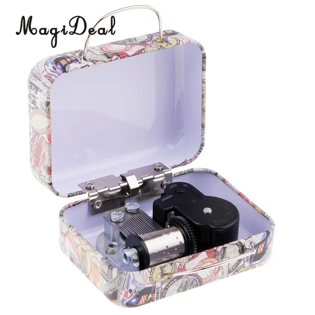 MagiDeal Play 'Innocent' Luggage Suitcase Wind-up Miniature Music Box for Girls Christmas Gift