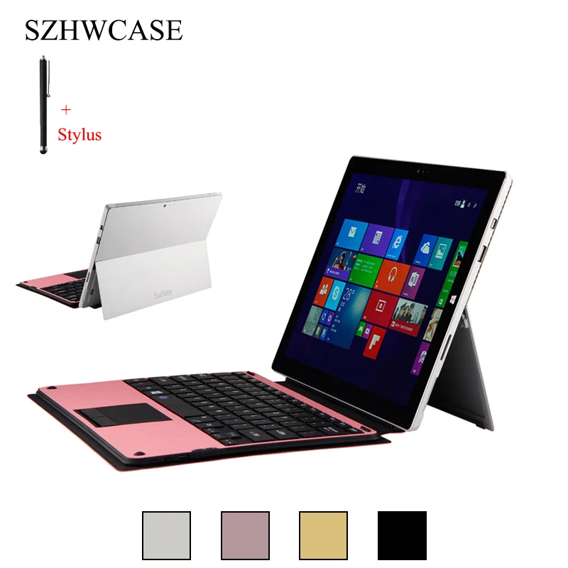 

Wireless Bluetooth Keyboard For Microsoft Surface Pro 3 / Pro 4 Case Cover For Surface Pro 3 4 Tablet Flip Stand Capa +Stylus