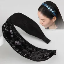 Южная Корея Hairband простой Женские аксессуары для волос сладкий Блёстки Кружево Головные уборы