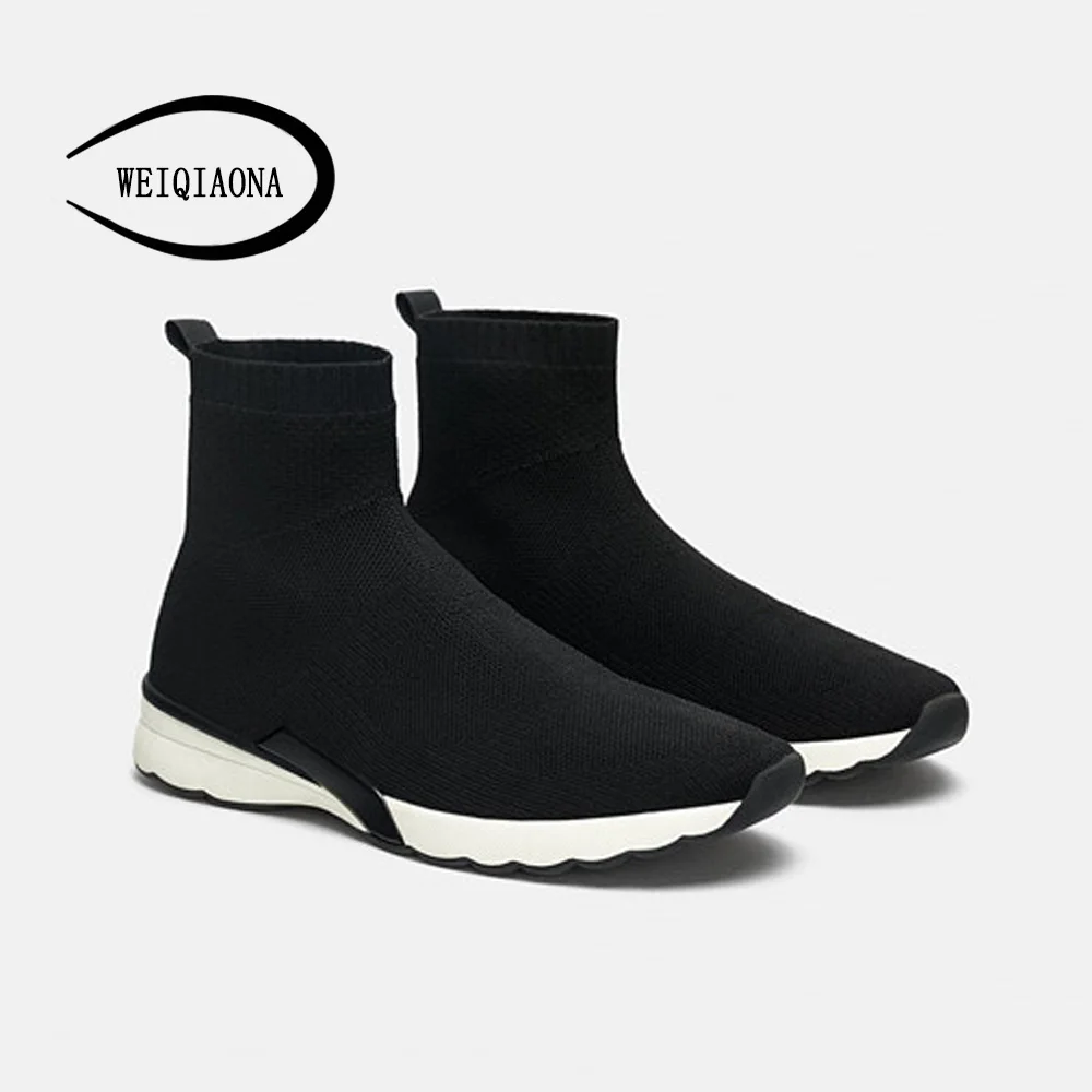 

WEIQIAONA 2019 New Slip-On Casual Flat Women Shoes Short Boots Chic Low Heels Walking Shoes Ladies Dress Shoes Party Shoes