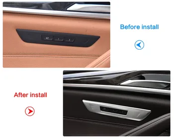 

ABS Matte Silver Seat Seat Memory lock Button Frame Trim For BMW 5 Series G30 2018 Car Accessories