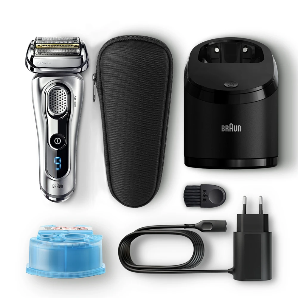 Электробритва Braun Series 9 9291cc со станцией Clean&Charge и тканевым футляром