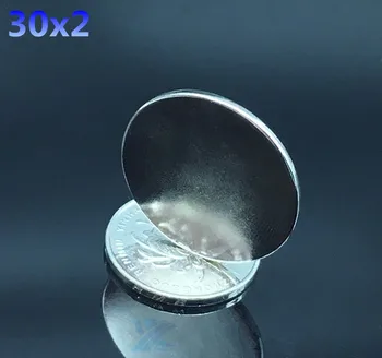 

20pcs Bulk Round NdFeB Neodymium Disc Magnets Dia30mm x 2mm N35 Super Powerful Strong Rare Earth NdFeB Magnet Free shipping 30*2