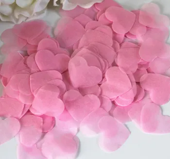 

2500 Vintage Wedding Party Love 3cm Hearts CONFETTI blush pink silver ivory peach mint Biodegradable guest throwing tissue paper