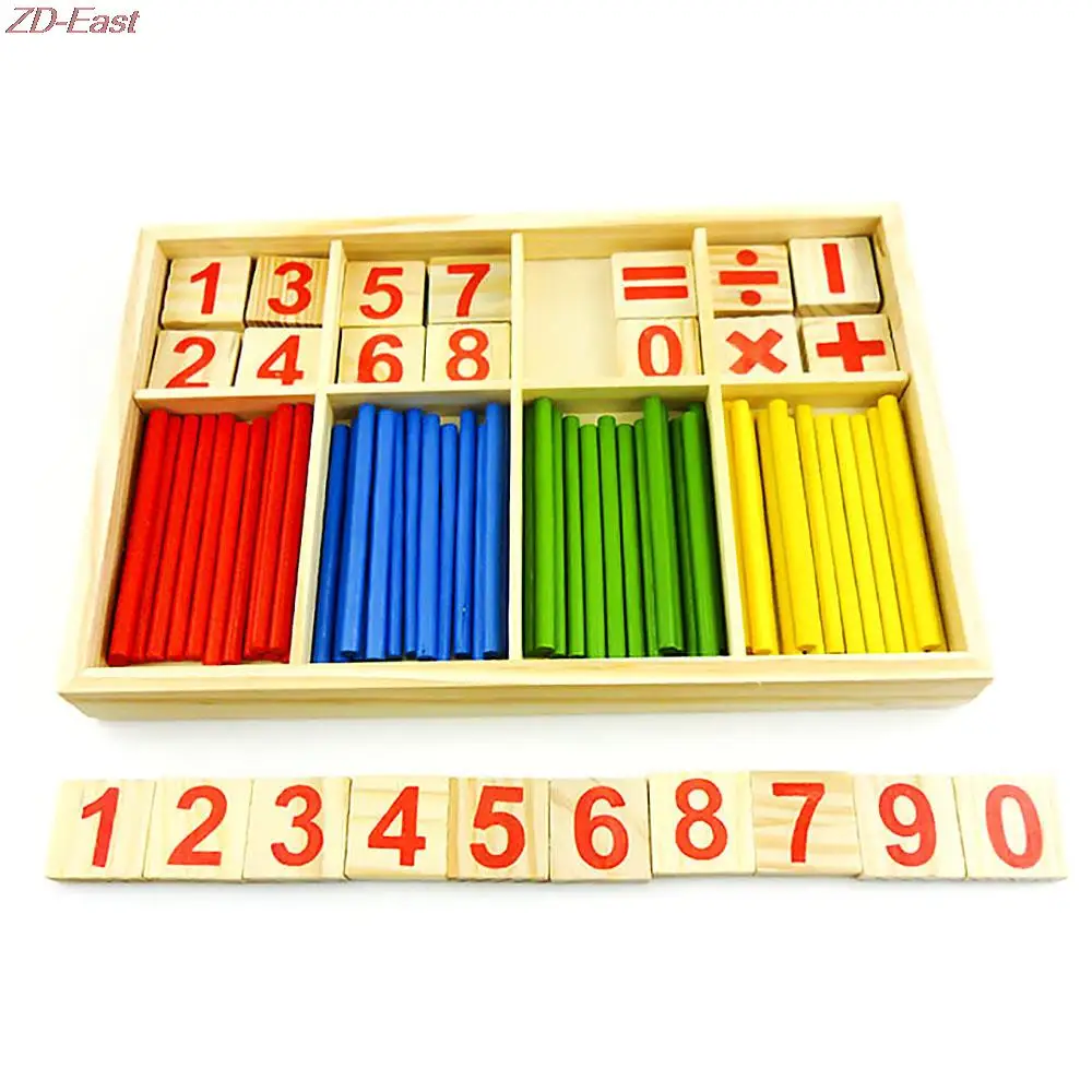 New Baby Kids Wooden Mathematical Intelligence Stick Early Learning