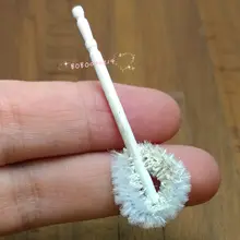 Кукольный домик Миниатюрный 1:12 игрушка белая пластиковая щетка для унитаза длина 5 см SPO542