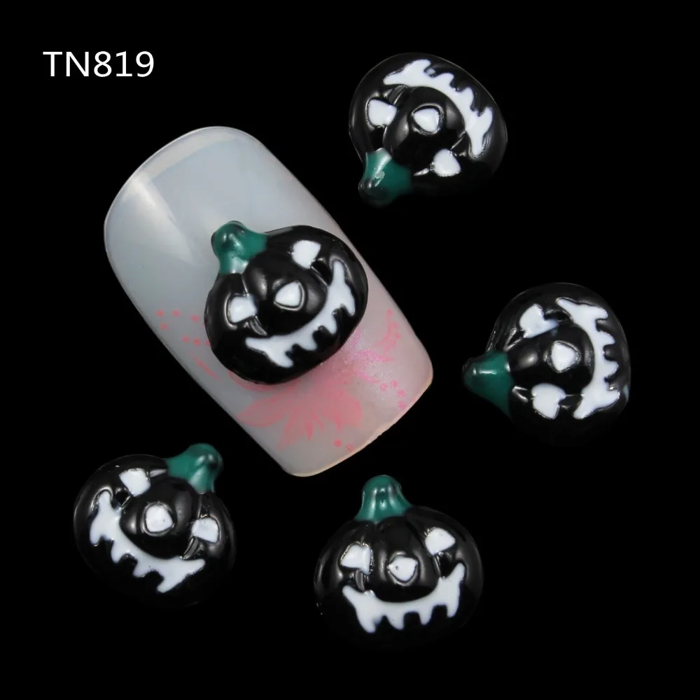 10pc Alloy Glitter 3d Nail Art Pumpkin Decorations with Rhinestones Charms Jewelry on Nails Salon Supplies TN819 | Красота и здоровье