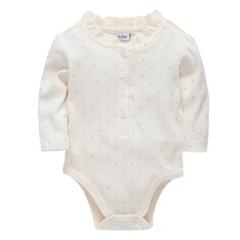 beige romper baby girl