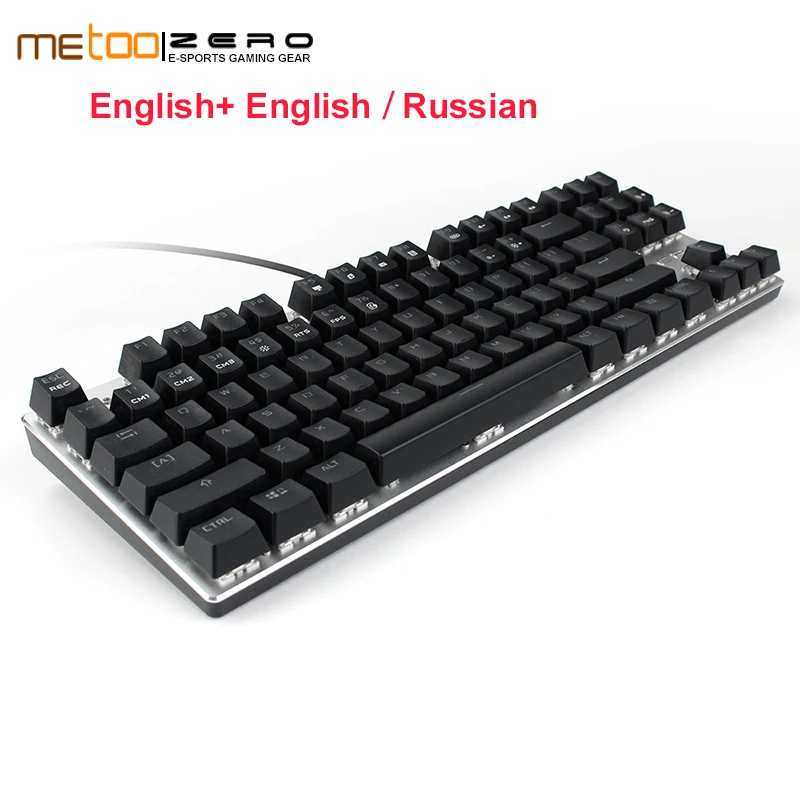 

Metoo ZERO 104 84 keys gaming keyboard wired mechanical keyboard Blue/Black/Red switch LED backlit conflict-free N key rollover