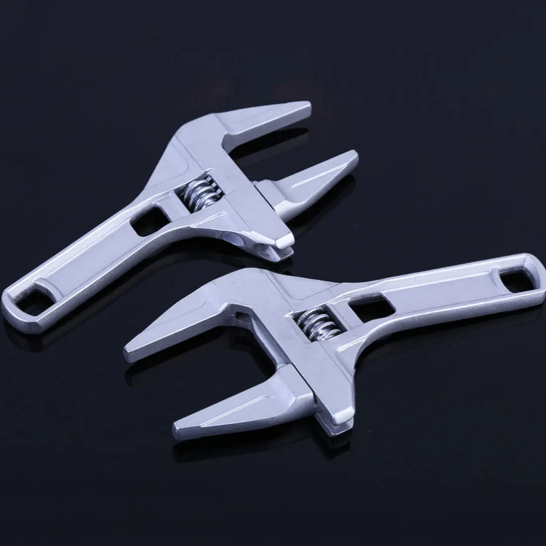 

16-68mm Mini Adjustable Spanner Wrench Short Shank Large Openings Universal Key Nut Wrench
