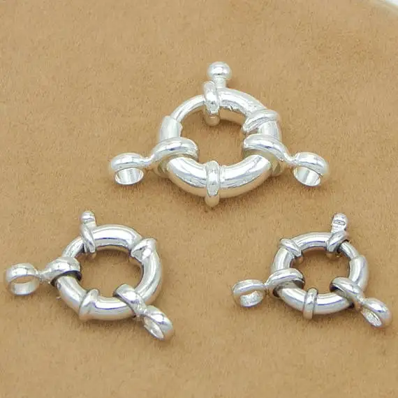 Sterling Silver Round Spring Clasp