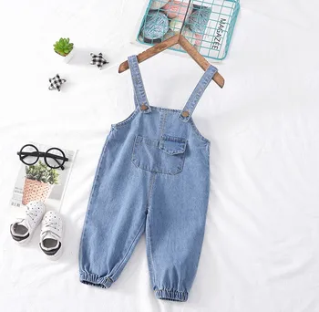 

80-100cm height new 2019 spring baby boys denim pant 1pc fashion style infant denim overall baby jeans